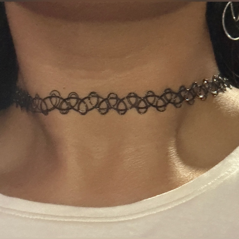 Vintage Black Tattoo Choker Necklace